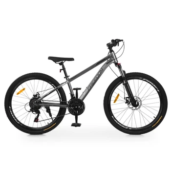 Велосипед горный 29" Profi Freedom AM DD алюминиевая рама 15" на рост 155-175 см серо-черный (FD-29007)