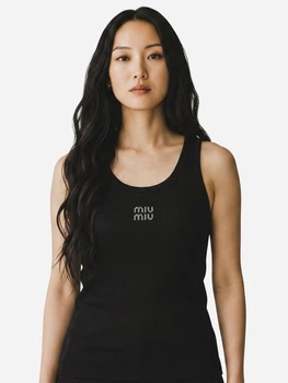 Майка жіноча Miu Miu MM24003 XL Чорна (436556942256)