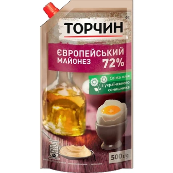 Майонез Торчин Європейський 72% 500 г. (4823050603825)