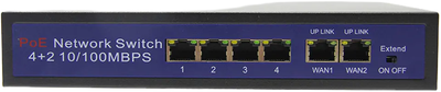 Комутатор Orllo POE SW1 6 Ports + 2GE Uplink (SWITCH-POE-SW1)