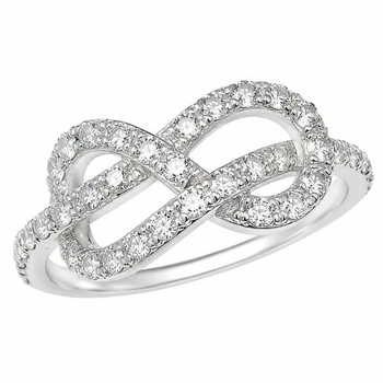 Каблучка срібна фантазія з фіанітами Silver Style 16.5 р. (10381.15 sku:2300103554140)