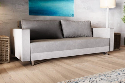 Прямий диван MÜNGER Sofa Ruhe 220x87x75, з механізмом єврокнижка, з оббивкою з тканини Mars 14/ Mars 12