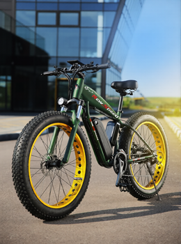 Электро велосипед мощный электрофетбайк fatbike 1000w 48v 17Ah фетбайк электровелик с большими широкими колесами для взрослых фет байк большой на широких колесах велосипеды фетбайки New Speed Хаки матовый 73473