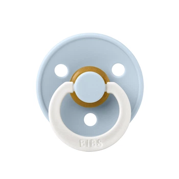 Соска пустышка Bibs Colour round 18+ мес 3 размер Baby Blue Glow светится в темноте