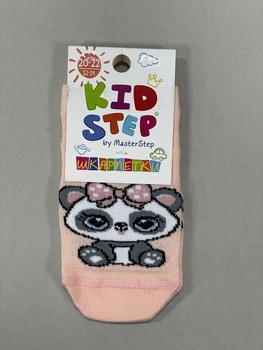 Летние носки детские сетка Kidstep Панда персиковые арт.4326 12