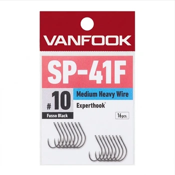 Крючок одинарный Vanfook SP-41F безбородый высокоуглеродистая сталь #10 16 шт