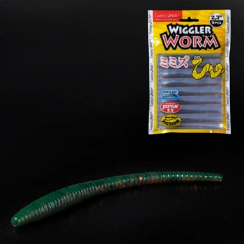 Съедобные искусственные слаги Wiggler Worm 2,3" PA16 силиконовые 9 шт (набор 9 шт)