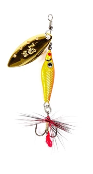 Блесна вращающаяся Lucky John Trian Blade Long 6 г латунь цвет 001