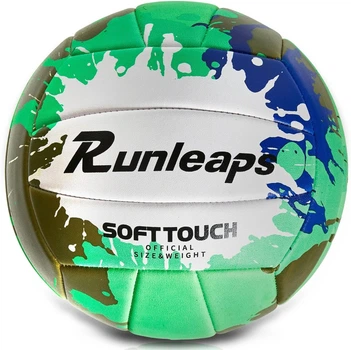 Волейбольний м'яч Runleaps Green Blue №5 водонепроникний зносостійкий