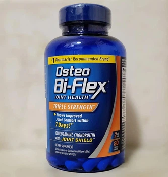 Комплекс для суглобів Osteo Bi-Flex Triple Strength з глюкозаміном, хондроїтином, Boswellia, гіалуроновою кислотою та МСМ для підтримки здоров'я суглобів і хрящів, 80 таблеток (США)