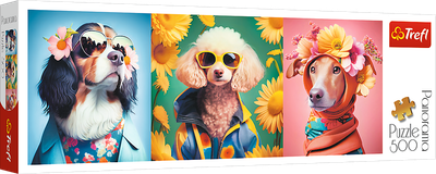 Puzzle Trefl Panorama - Psy pokaz mody 500 elementów (5900511295177)