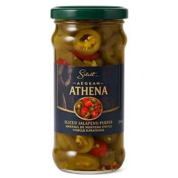 Перець Халапеньо Мікс Athena Aegean Sliced Jalapeno Pepper Атена маринований нарізаний Кільцями Червоний Зелений 360г