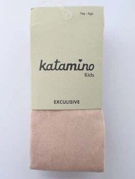 Детские хлопковые колготки Katamino Exclusive однотонные Пудровые 110-116 / 5-6 лет