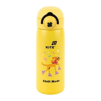 Термос Kite Chill mode, з кнопкою, 430 мл, жовтий (K25-1221-2)