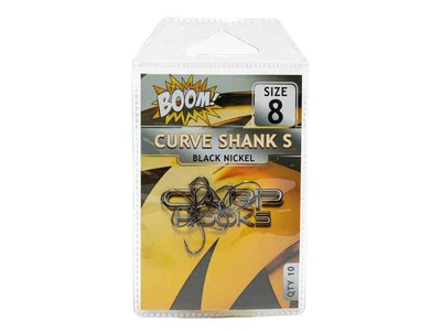 Гачок для мирної риби BOOM Curve Shank S №8 (10 шт/уп) (Black Nickel)