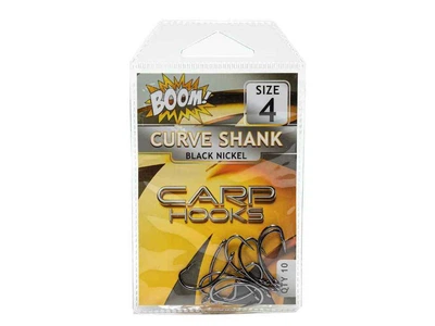 Гачок для мирної риби BOOM Curve Shank №4 (10 шт/уп) (Black Nickel)