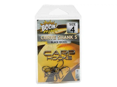 Гачок для мирної риби BOOM Curve Shank S №4 (10 шт/уп) (Black Nickel)