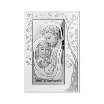 Серебряная икона Святая Семья Beltrami QF6005P/2 (12,5 x 18 см)