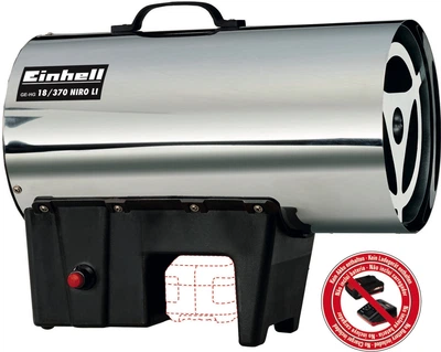 Akumulatorowa nagrzewnica gazowa Einhell Power X-Change GE-HG 18/370 Niro Li-Solo (4006825641851)