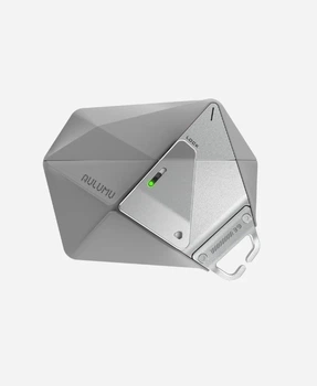 Чехол Aulumu A39 Geometric Case для наушников AirPods Pro 3 с замком и ремешком Серый