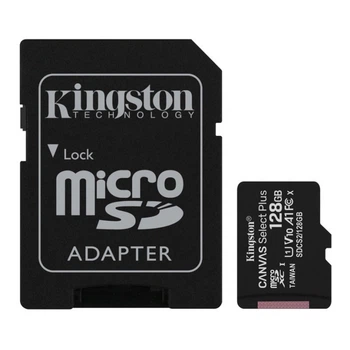 Карта памяти Kingston Canvas Select Plus A1 microSDXC 128GB 150Mb/s Class 10 + адаптер SD, Black
