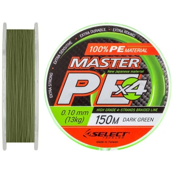 Шнур Select Master PE 150m (темн.-зел.) #0.6/0.10mm 28lb/13kg