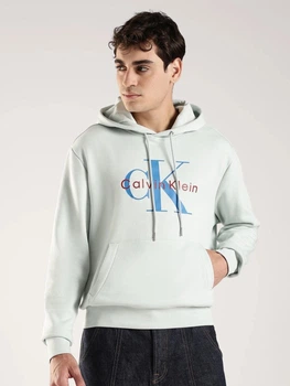 Худі утеплене чоловіче Calvin Klein 242918556 L Блакитне (1160303061)