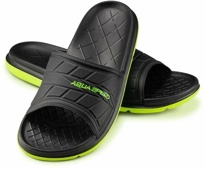 Шльопанці Aqua Speed ASPEN 8486 чорні, жовті 42 поліамід, термополіуретан