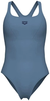 Суцільний купальник Arena SOLID SWIMSUIT CONTROL PRO BAC сірий середня посадка з м'якою чашкою розмір 44