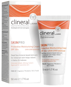 Krem nawilżający do twarzy Ahava Clineral Skinpro Spf 50 łagodzący 50 ml (697045010134)