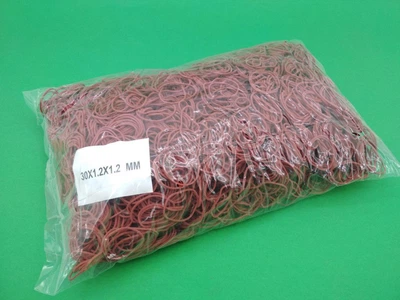 Банковские резинки, Plast, №30, красные, 1,2 мм, диаметр 30 мм, 1 кг, для фиксации банкнот