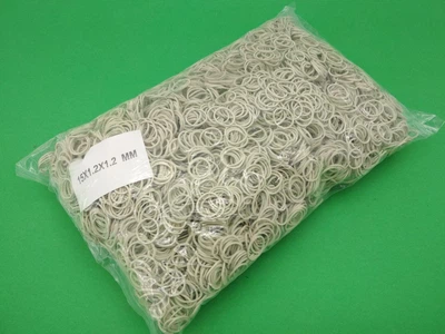 Банковские резинки, Plast, №15, белые, 1,2 мм, диаметр 15 мм, 1 кг, для упаковки и вязания зелени