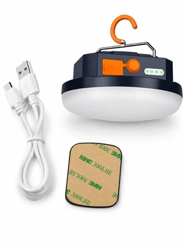 USB LED Лампа Ліхтар Світильник Павербанк 7200 mAh Синій Акумуляторний Кемпінговий Туристичний Аварійний Бездротовий на Батареї Похідний Нічник