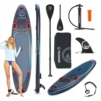 SUP доска для плавания надувная SUP Tsunami Wave 350 см сап с веслом, ручным насосом и аксессуарами