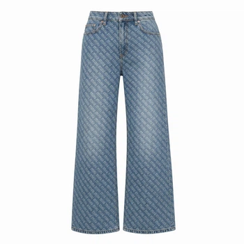 Женские расклешенные джинсы Miu Miu Flared Jeans с монограммным узором размер L (MM16001.4L)