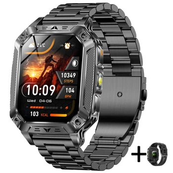 Розумний годинник Smart Formula K+ Steel 2 ремінці сталь 2,01" 320x385 мм чорний