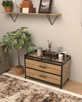 Універсальна мобільна тумба в стилі лофт EcoLoft Модус DSP-1509-1 Дуб Аппалачі