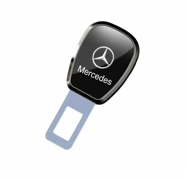 Заглушка-подовжувач ременя безпеки Mercedes Чорна 100х3х45мм метал