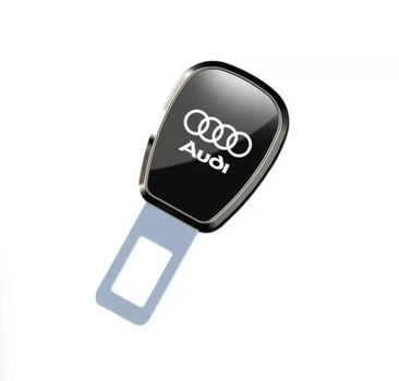 Заглушка-удлинитель ремня безопасности Audi Черная 100х3х45мм металл