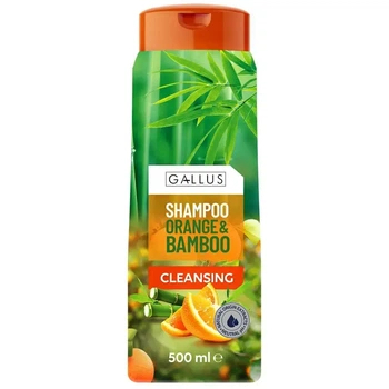 Шампунь для волосся Щоденний Gallus Orange&Bamboo Cleansing Shampoo Галуш Апельсин та Бамбук 500мл