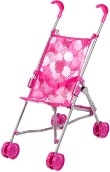 Прогулянкова коляска для ляльки Bayer Buggy Dolls 55 см Pink (4003336305418)