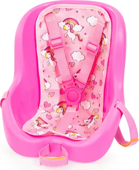 Велокрісло для ляльок Bayer Design Pink with Unicorns (4003336673005)