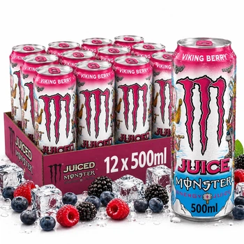 Упаковка безалкогольного енергетичного напою Monster Energy Juice VIKING BERRY 500 ml х 12 енергетик