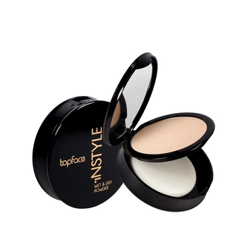 Пудра для обличчя компактна Instyle Wet & Dry Powder TopFace PT261 №002 Світлий Нюд, 10 г