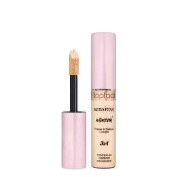 Консилер Sensitive Mineral 3 in 1 Concealer TopFace PT471 №01 Слонова кістка бежева, 12 мл