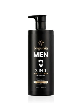 Мужское средство 3 в 1 Bogenia Hair Face Body Wash BG450 No001 для волос, лица и тела 500 мл