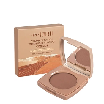 Контурінг для обличчя водостійкий Creamy Dimension Waterproof Contrast Contour Neverti NP204 №002 Холодна Брон