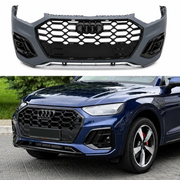 Бампер передний в сборе S-Line BLACK для Audi Q5 2021-2024 для Audi Q5 2017-2024 (9413)