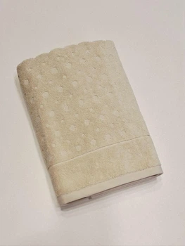 Полотенце махровое банное "АИША" DOTTY 70*140 см Бежевое