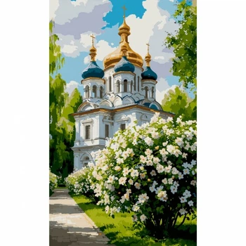 Картина по номерам Santi Храм навесні 30х50 см (955651) Santi 955651 1052444